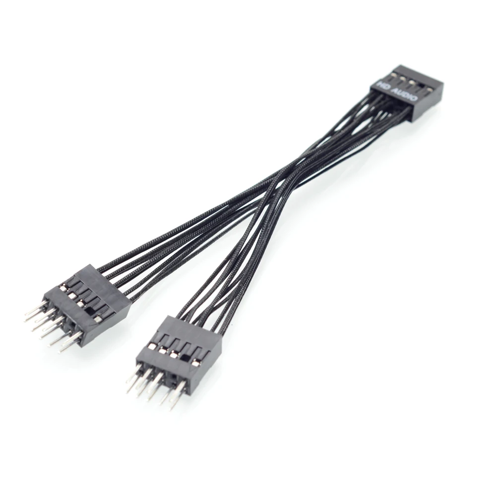 Cable Extensión 9 Pines HD Audio Y Divisor 1 a 2 Puertos Macho Hembra - imagen 4