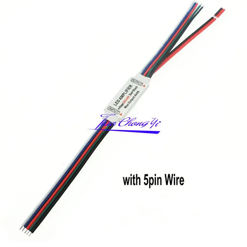 Amplificador LED RGBW de 5 pines, DC5-24V, 4A x 4 canales, para tira LED RGBW - imagen 2