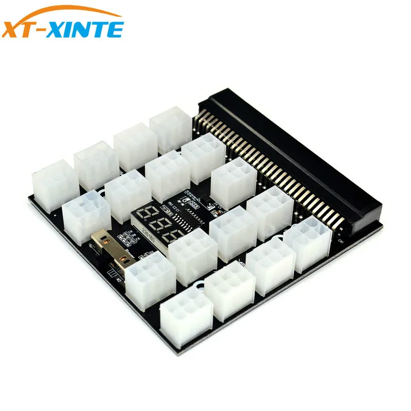 Fuente de alimentación negra PCI-E 17x 6 pines, adaptador de placa de ruptura, convertidor 12V para Ethereum BTC Antminer Miner Mining, servidor HP PSU GPU - imagen 5