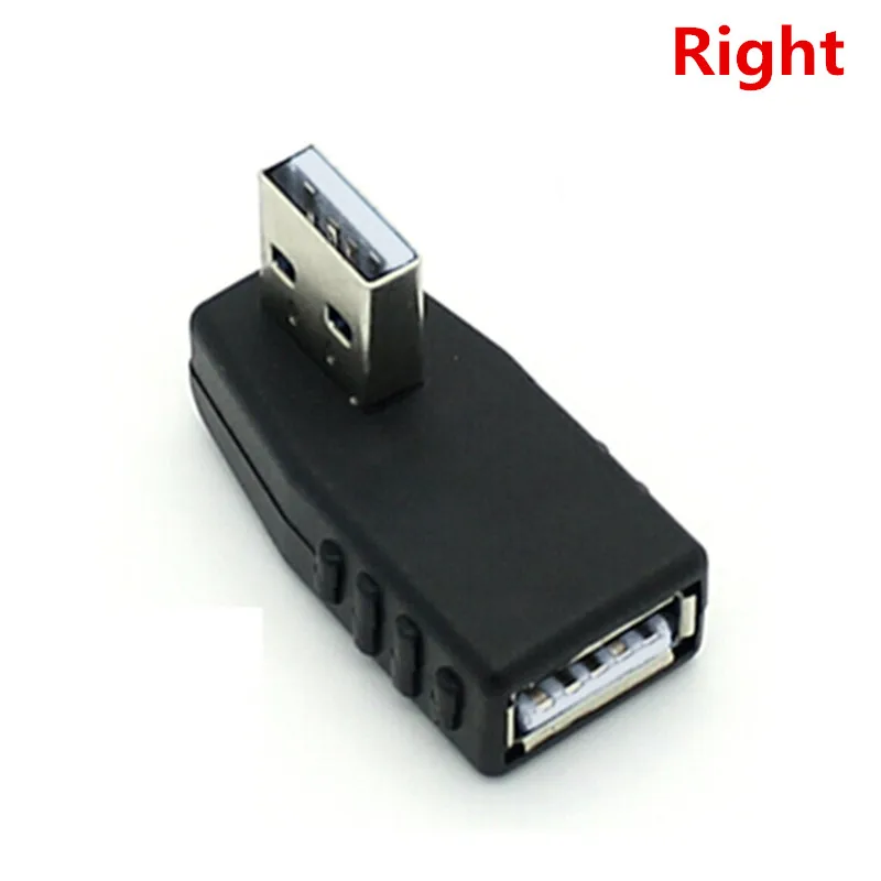 90 grados izquierda/derecha/arriba/abajo ángulo L flexión USB 2,0 A macho a hembra adaptador conector de extensión para ordenador portátil - imagen 5