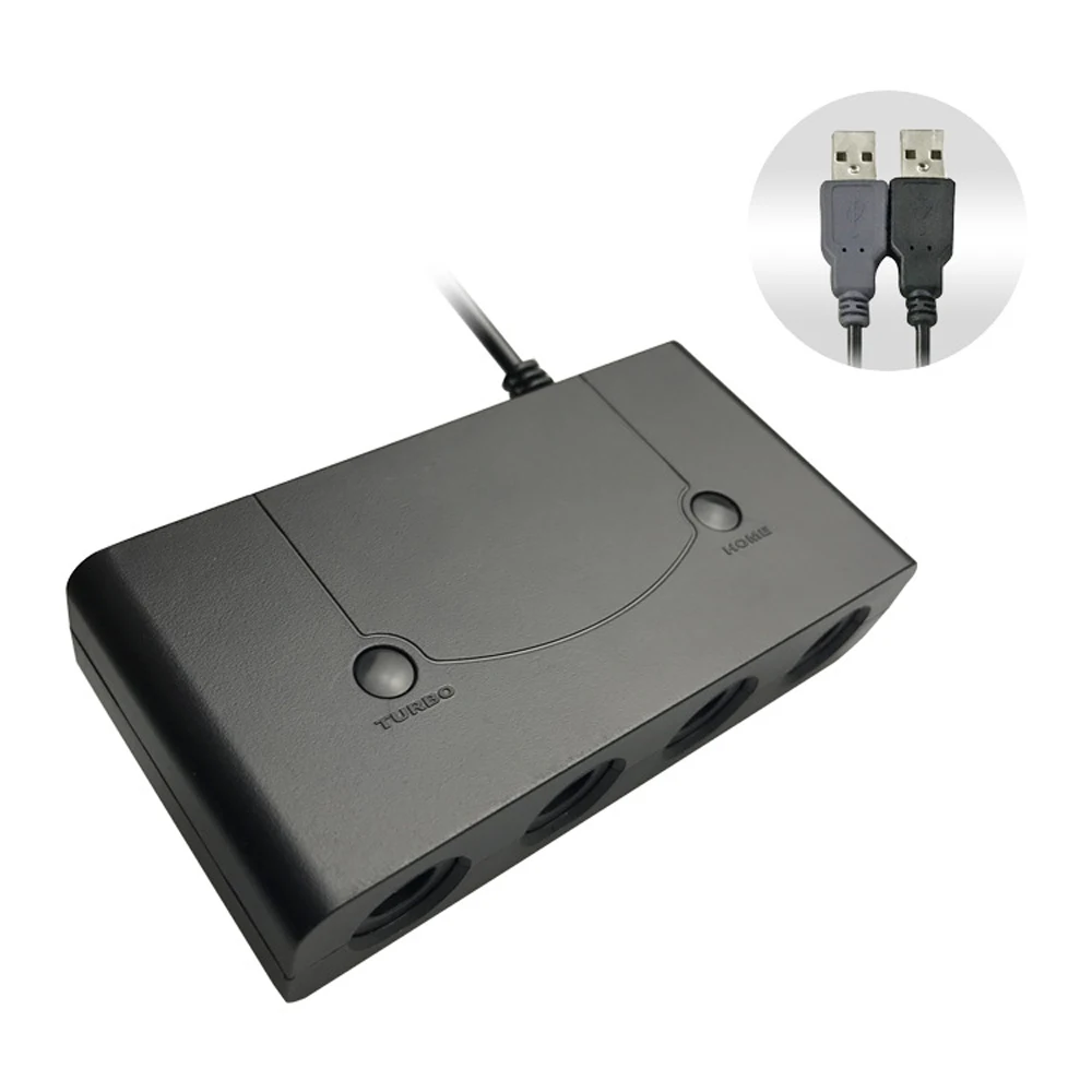 Adaptador de controlador de cubo de Juego de 4 puertos, para wii-u, para switch NS o PC, Adaptador convertidor combinado - imagen 3