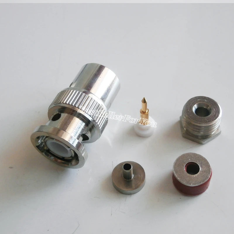 Abrazadera de enchufe macho BNC para RG316, conector coaxial RF, RG174, RG179, LMR100, 1 unidad - imagen 4