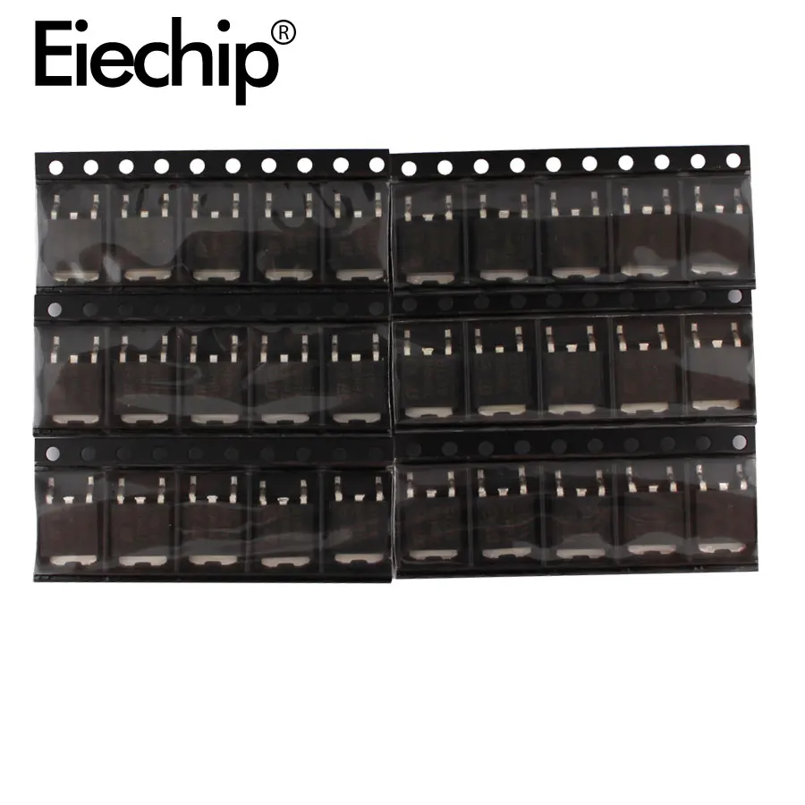 Juego de transistores SMD, Kit surtido de transistores de regulador de voltaje, TO-252, 78M05, 78M06, 78M08, 78M09, 78M12, 78M15, 6 tipos x 5 piezas