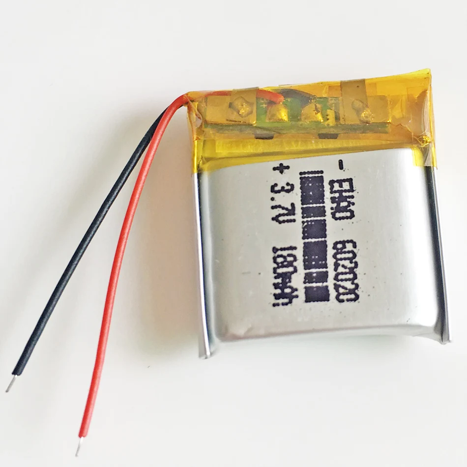 Batería recargable LiPo de polímero de litio de 3,7 V, 180mAh, potencia 602020, para Mp3, GPS, PSP, pieza electrónica, reloj inteligente Bluetooth - imagen 5