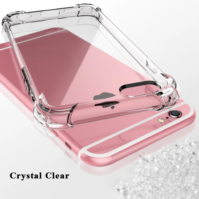 Funda transparente de TPU suave con protección contra caídas de Airbag para iPhone X XS MAX XR 8 7 6 6S Plus SE 2020 2022, funda trasera transparente para teléfono - imagen 2