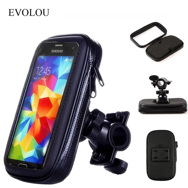 Soporte de teléfono para motocicleta y bicicleta, soporte para teléfono para Moto, bolsa para Iphone X 8 Plus SE S9, soporte para bicicleta GPS, cubierta impermeable - imagen 3