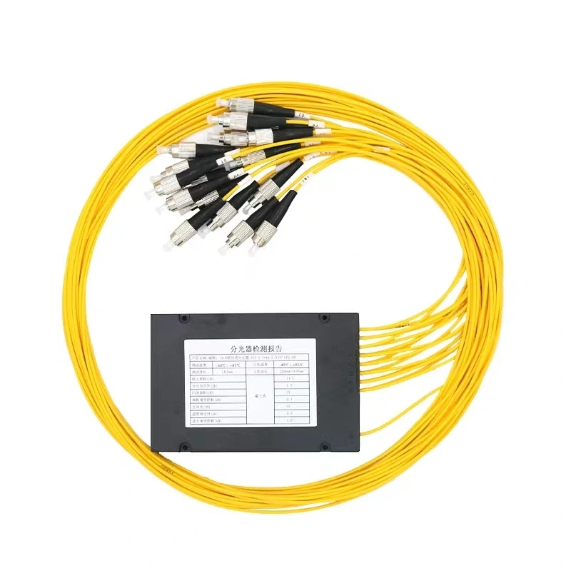 Divisor PLC 1*16 caja ABS SC FC UPC APC 1mtr 2,0mm 3,0mm cable amarillo Cassette 1x16 acoplador FTTH SM envío gratis fábrica 5 uds - imagen 4