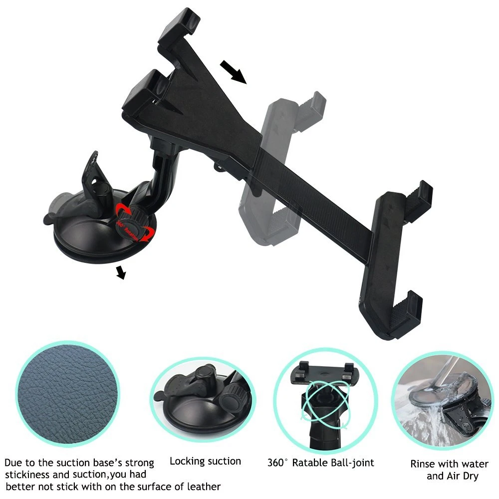 Xnyocn nuevo 7 8 9 10 pulgadas soporte para tableta para coche soporte Universal tableta escritorio parabrisas soporte para coche cuna para iPad Samsung Tab - imagen 4