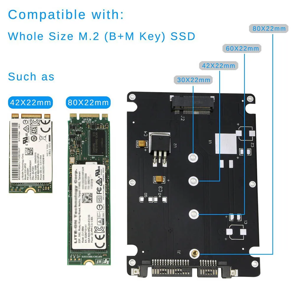 Adaptador SSD M.2 SATA B+M Lenovo E431 E531 - imagen 3