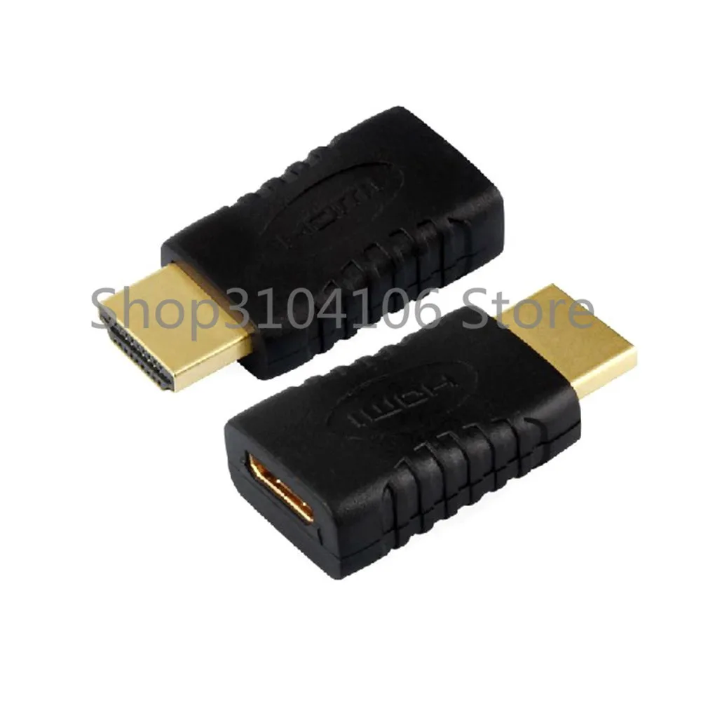 Conector macho a Mini HD hembra, compatible con HD chapado en oro, adaptador convertidor de TV HD, HDTV