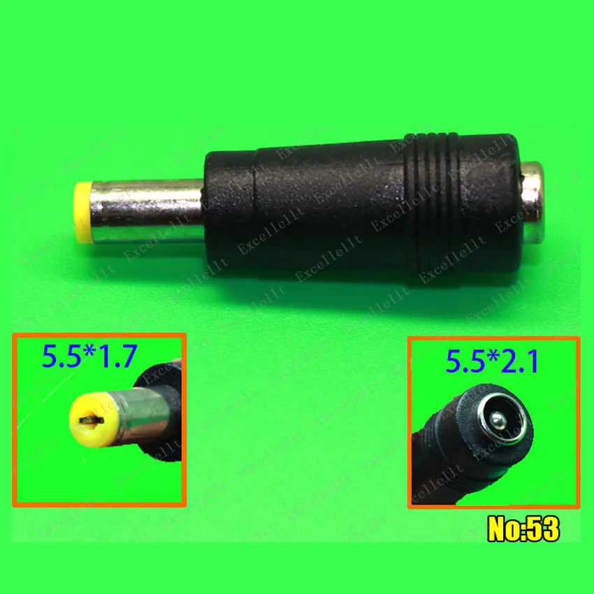 Adaptador de cargador de corriente CC, conector Convertidor para portátil, 5,5x2,1 a 5,5x1,7