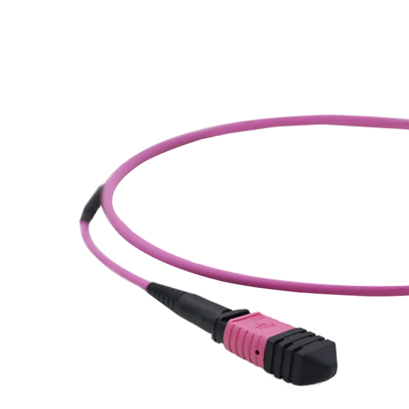 Cable de conexión de fibra óptica MPO, 16 núcleos, OM4 hembra tipo A, redondo, voilet, 1m, 3m, 5m, 10m, 15 20M, puente MTP, cable de parche de fibra óptica OM4 - imagen 4