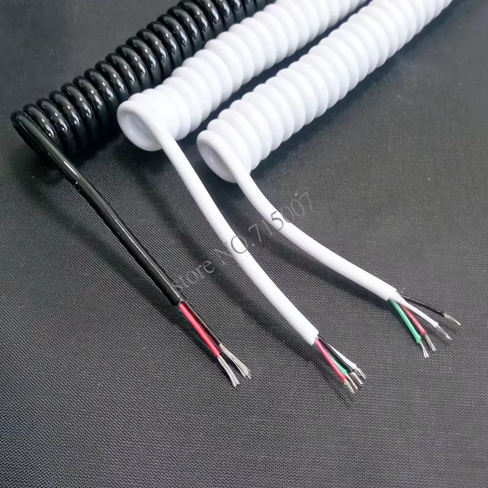 Cable extensión Micro USB 4 núcleos con resorte espiral – DIY - imagen 4
