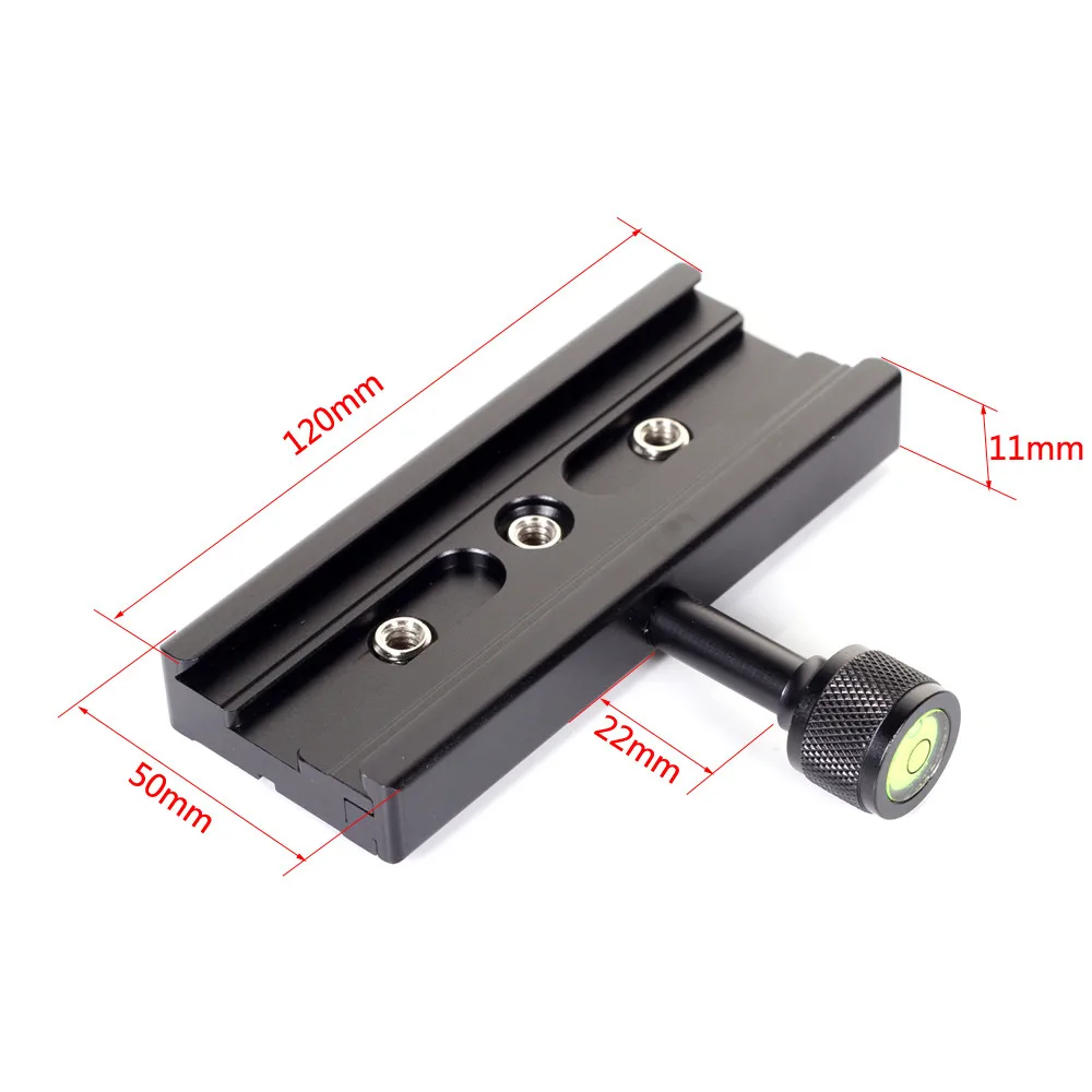FOTGA-Adaptador de abrazadera de QR-120 para placa de liberación rápida, 1/4 ", 3/8", Arca SWISS, RSS, trípode de 120mm - imagen 4