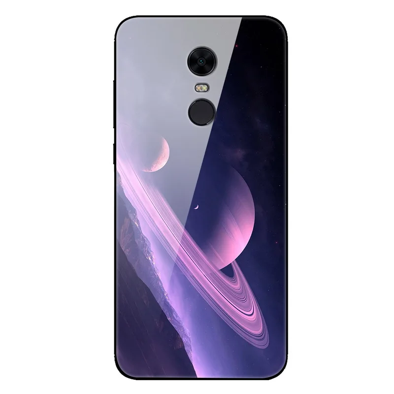 Para Xiaomi Redmi 5 Plus funda de vidrio templado planeta espacio cubierta a prueba de golpes funda trasera de vidrio para Xiaomi Xiomi Redmi5 5Plus Coque - imagen 3