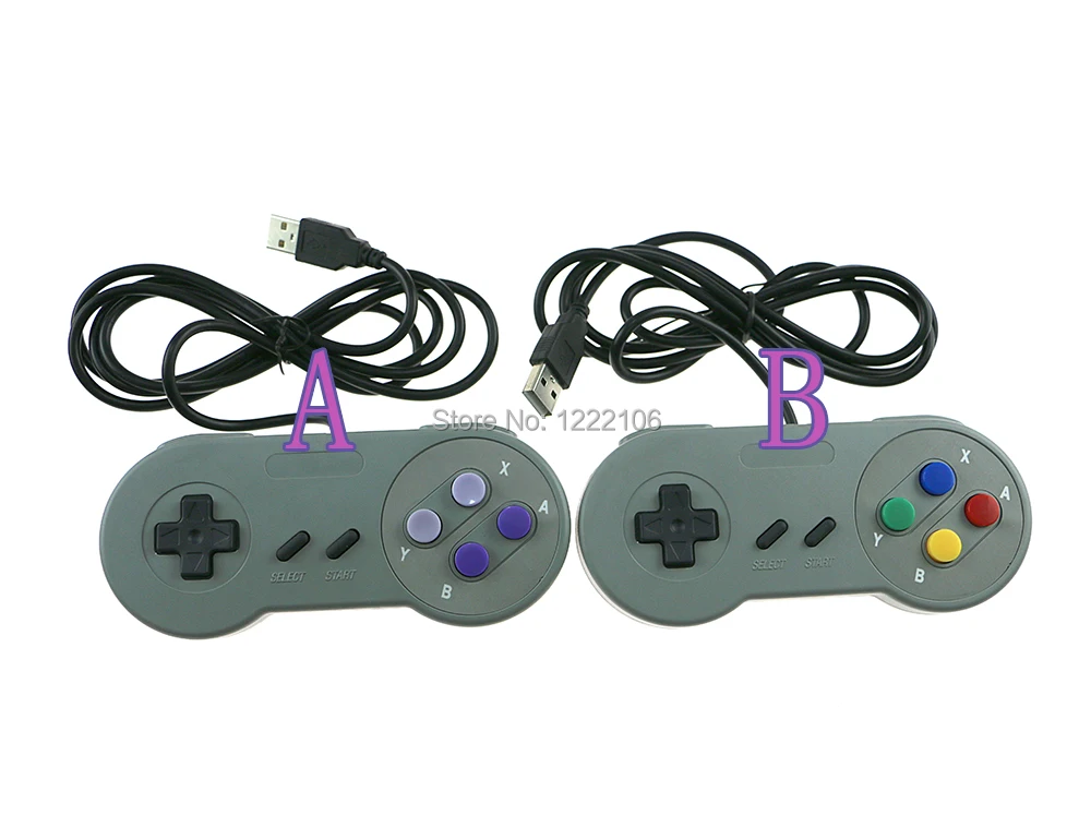 2 uds Retro Super para Nintendo SNES controlador USB para PC para controladores MAC sellado - imagen 2