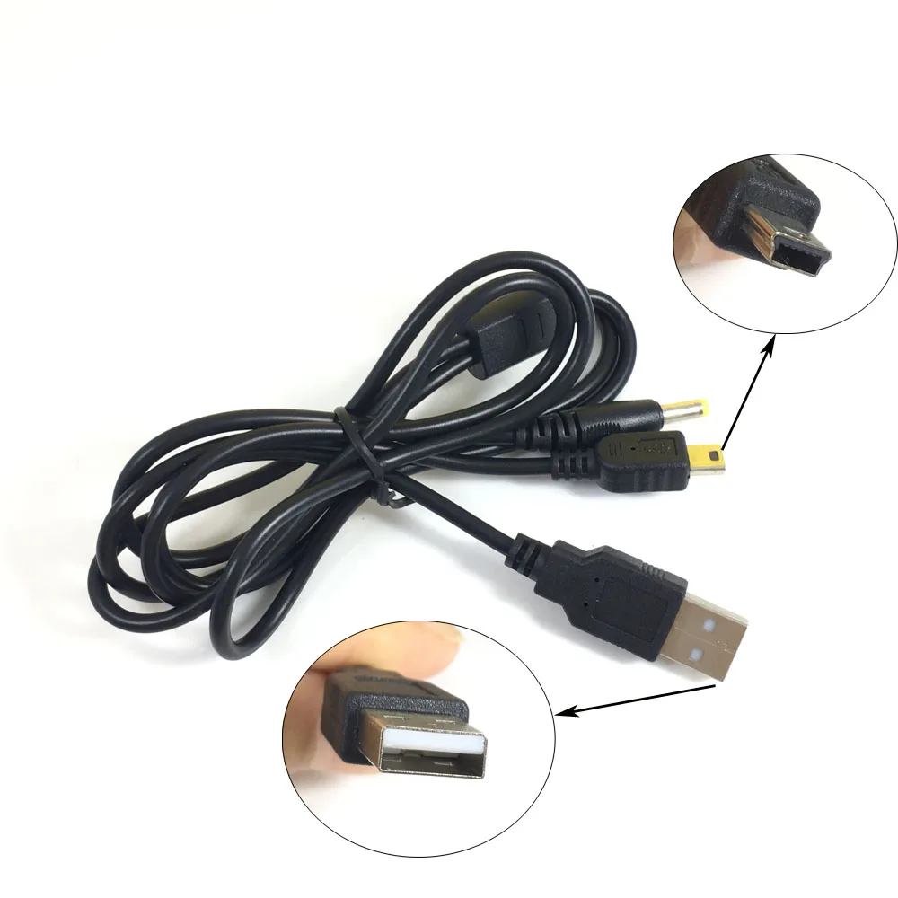JCD Cable cargador de carga de transferencia de datos USB 2 en 1 de alta calidad para PSP 1000 2000 3000 a PC