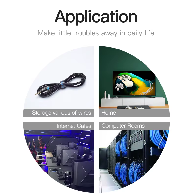 Vention Enrollador Cables USB – Organizador y Clip Gestión