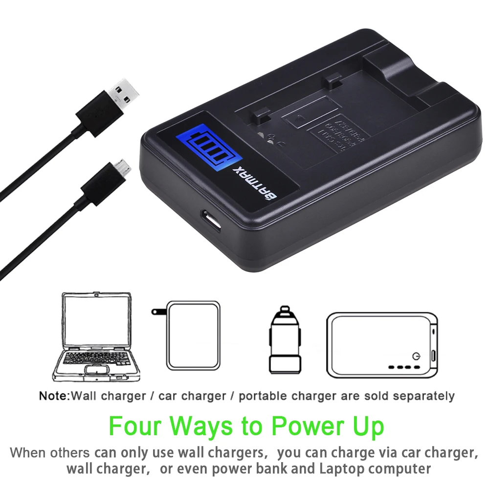 Batmax 1 batería BP-828 BP828 + cargador USB LCD para Canon VIXIA HF G30,G40,XA20,XA40,XA45,XA50,GX10,HFG20,HFG21,HFG30,XF400 - imagen 5