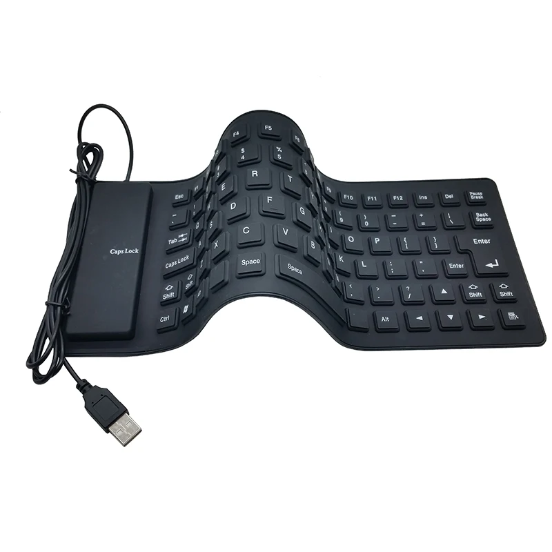 Nuevo Teclado impermeable portátil Mini USB Flexible de silicona de 85 teclas para PC/portátil