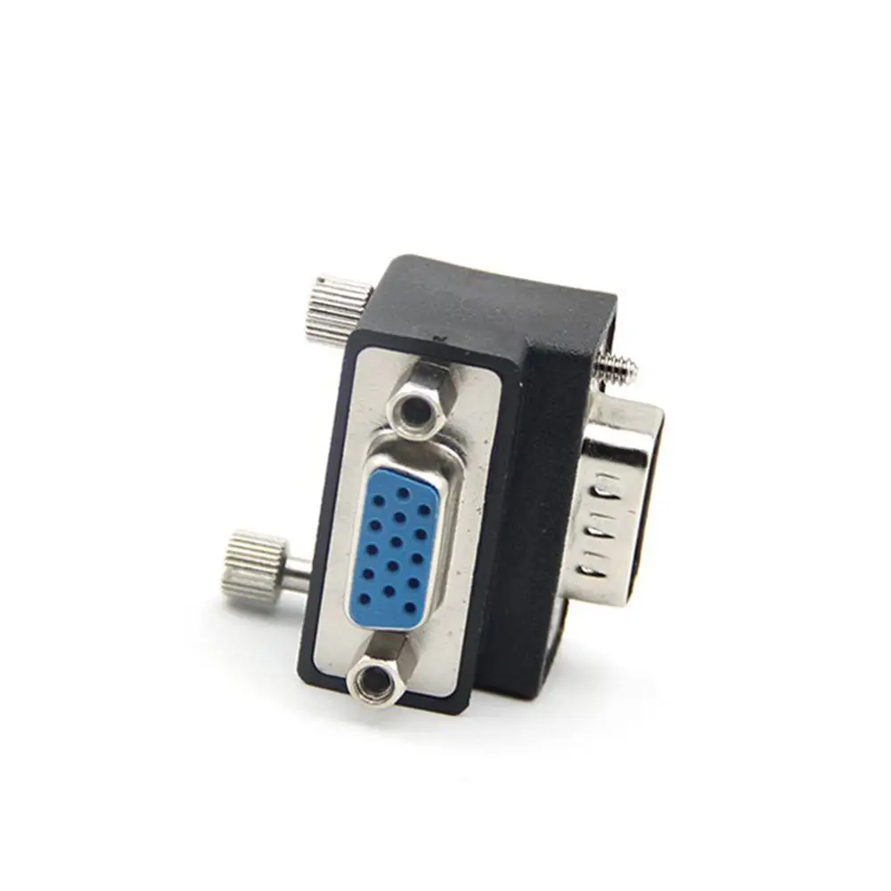 Adaptador de monitor hembra VGA SVGA macho a VGA de 15 pines en ángulo arriba y abajo de 90 grados - imagen 3