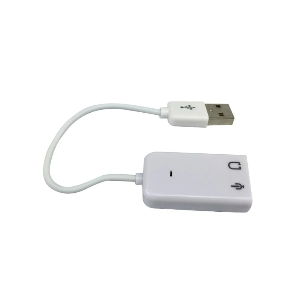 Venta superior, enchufe blanco para auriculares con micrófono de 3,5mm a tarjeta de sonido USB 2,0, adaptador de Audio para altavoz de 7,1 canales para raspberry pi 2 - imagen 2