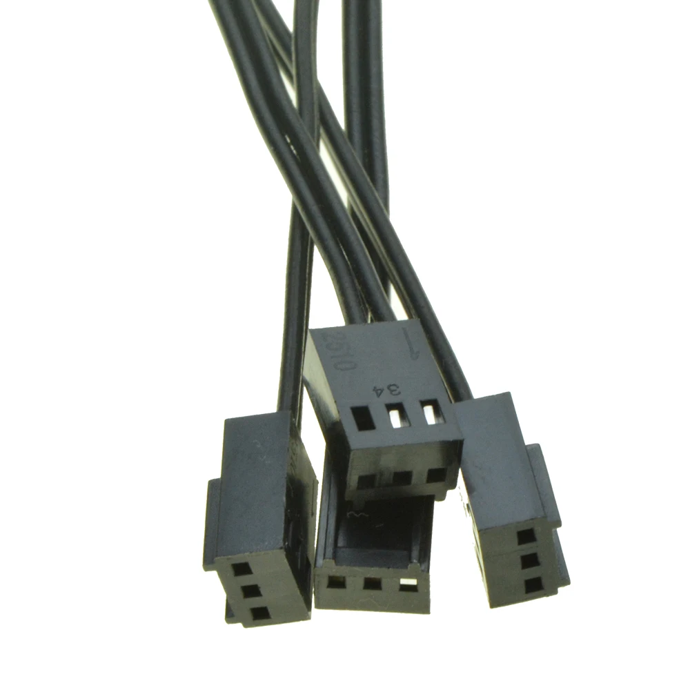 Puerto hembra Molex de 4 pines a ventilador de PC hembra de 3 pines Cable convertidor de refrigeración enchufe D alimentación IDE a conector de 3 pines Cable de alimentación - imagen 3
