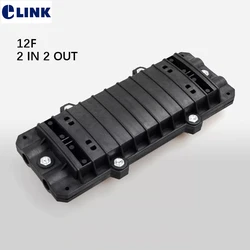 Caja Empalme Fibra Óptica 12 Núcleos Horizontal Exterior Impermeable