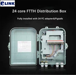 Caja distribución FTTH exterior e interior FC APC/UPC conectoras