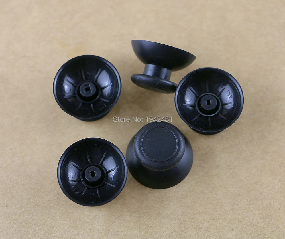20 piezas agujero pequeño negro 3D analógico plástico Thumbstick Rocker Joystick tapa de agarre tapas de carcasa para controlador Wii U WiiU Pro - imagen 2
