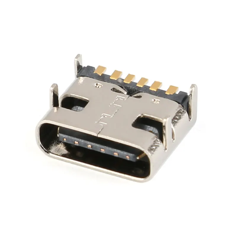 20/10/5 piezas 6 Pin SMT conector de enchufe Micro USB tipo C 3,1 colocación femenina SMD DIP para diseño de PCB DIY carga de alta corriente - imagen 2