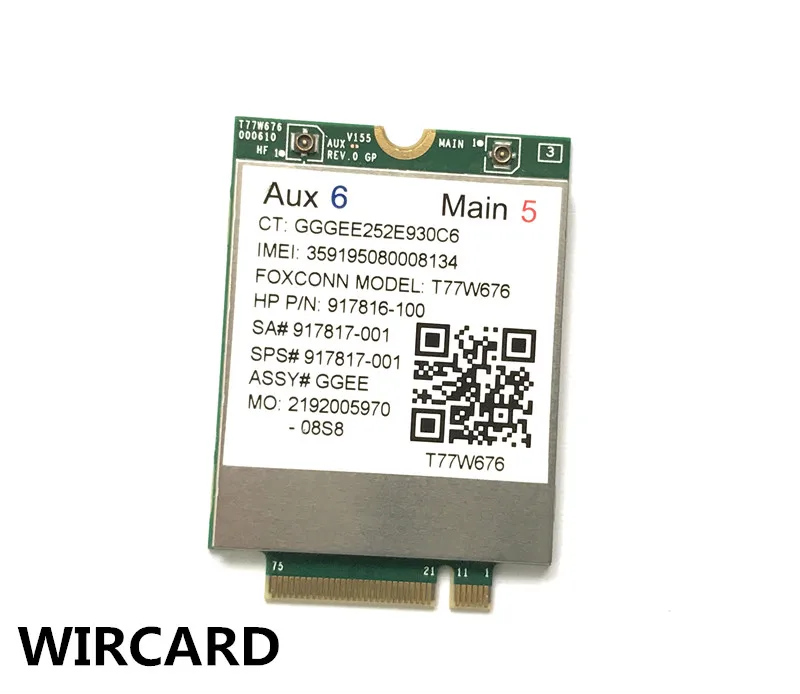 Módem lt4220 X12 LTE T77W676 917817-100 4G WWAN M.2 450Mbps LTE para Elite X2 1030 G3 EliteBook X360 1030 G3 - imagen 2