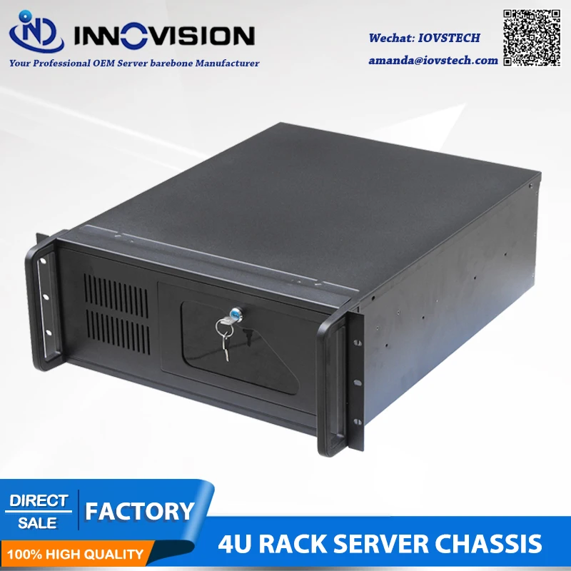 Computadora industrial RC530 4Urack montaje chasis/caja de servidor 4U para control industrial, etc.