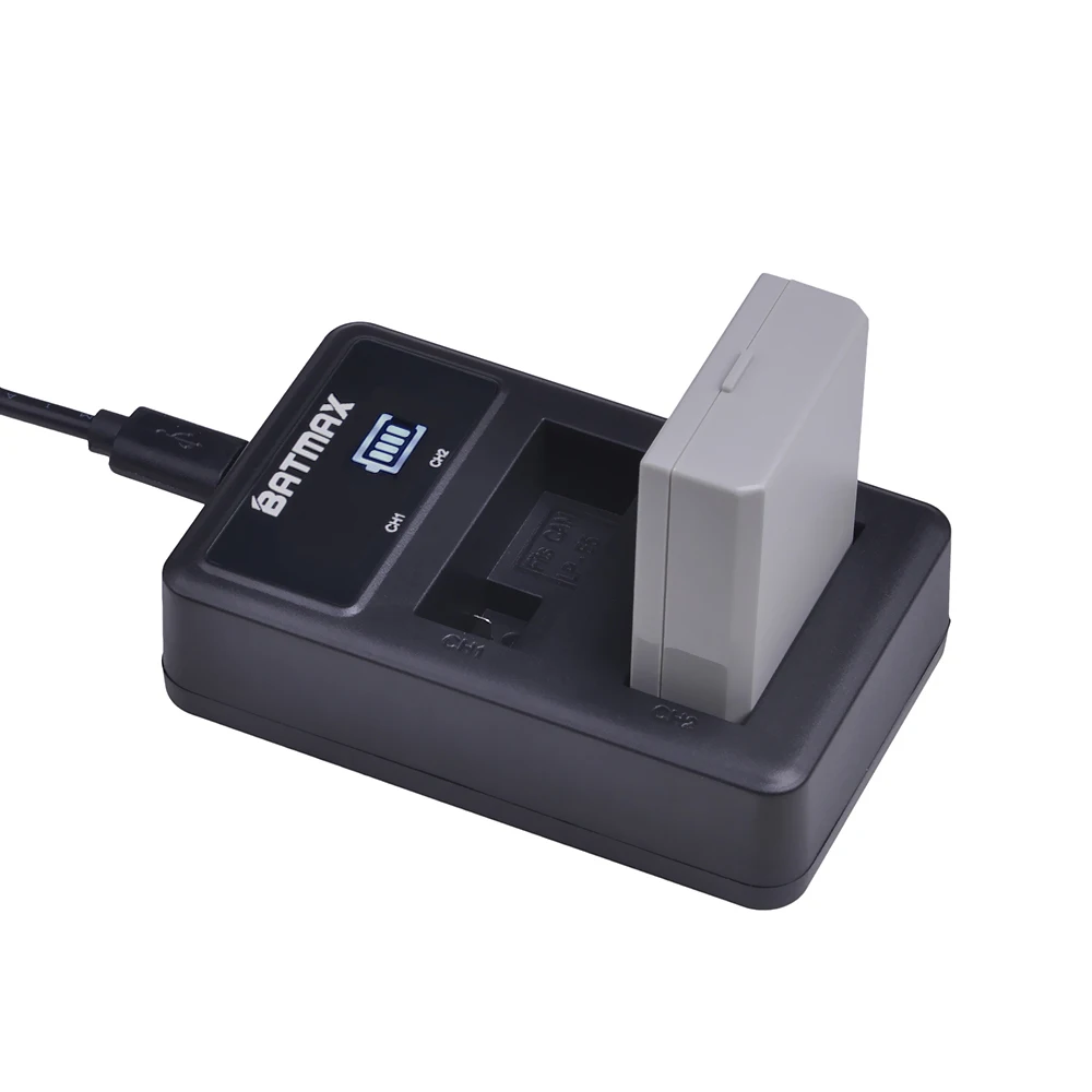 Batmax-cargador de batería LP-E5 LPE5 LP E5 LED, doble USB, para Canon EOS 450D 500D 1000D Kiss X3 Kiss F Rebel Xsi - imagen 4