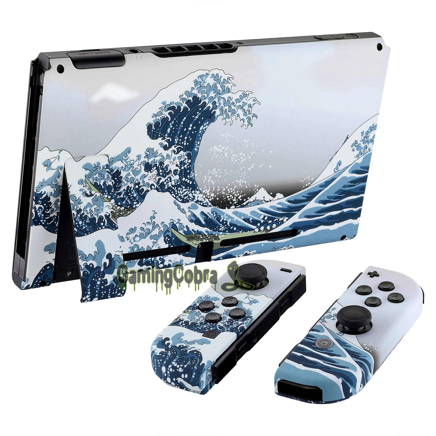 EXtremeRate-carcasa de mando de la placa trasera de la consola Great Wave, con juego completo de botones para Nintendo Switch - imagen 4
