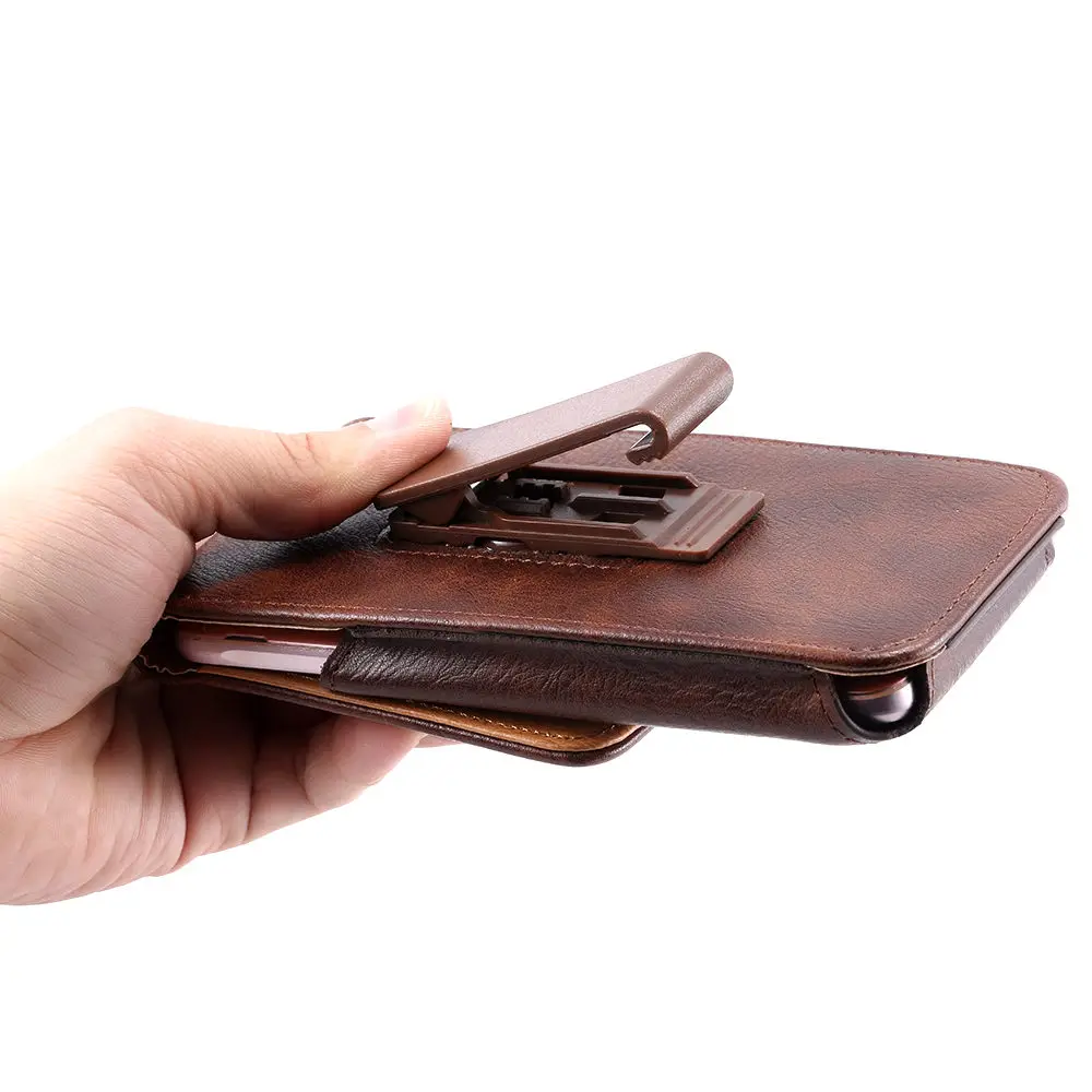 EVOLOU-funda Vertical de cuero con Clip para cinturón para iphone, bolsa Universal con ranura para tarjeta, para iphone SE 2, 11 Pro Max, 8, 7, 6s Plus - imagen 3