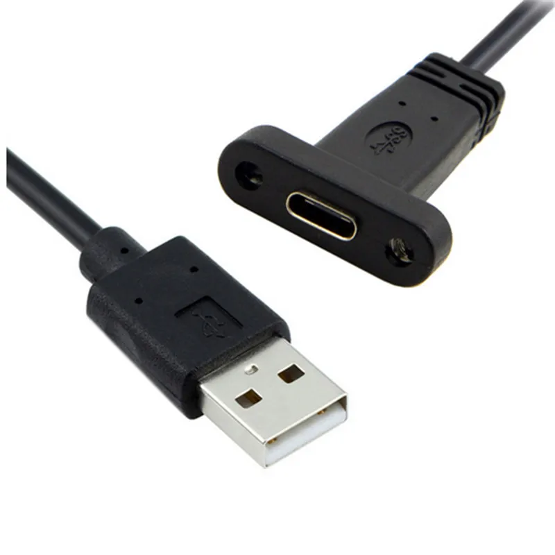 Cable de datos USB 3.1 tipo C USB-C hembra a USB 2.0 A macho para Macbook, tableta y teléfono móvil de 3 pies - imagen 3