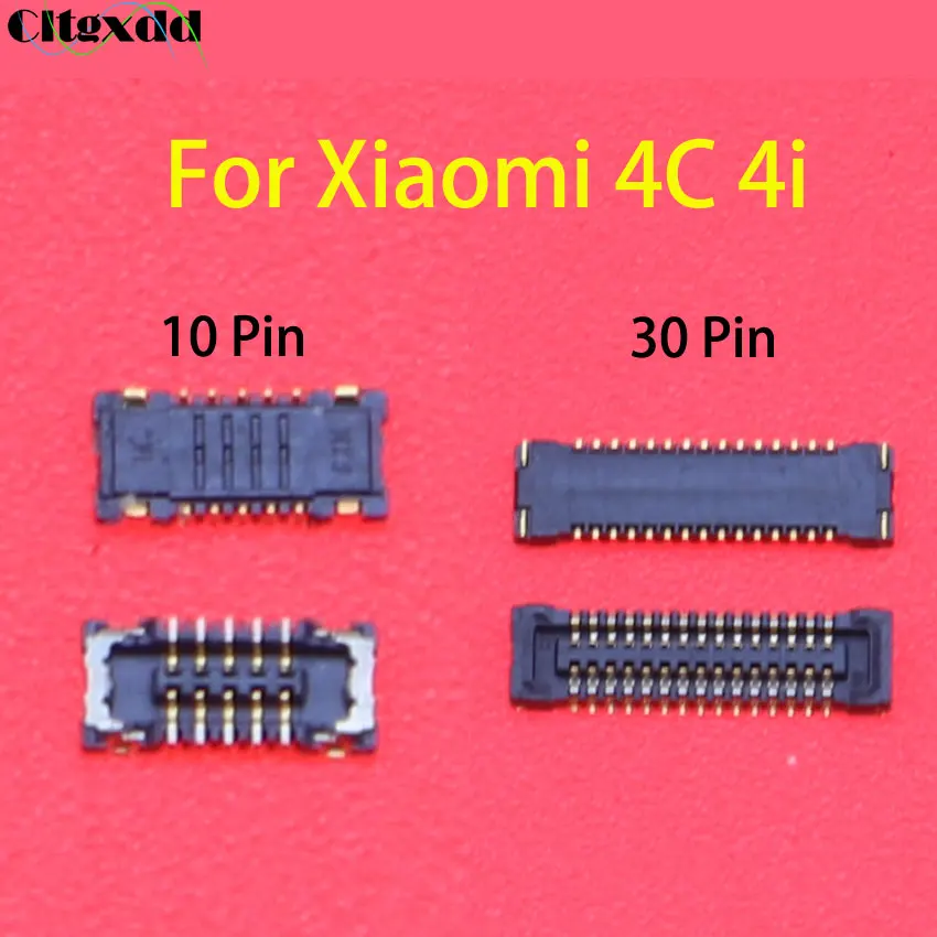 Enchufe de puerto de conector FPC FFC de 10 pines y 30 pines para pantalla LCD/táctil en la placa base para Xiaomi Mi 4C / Mi 4i, reemplazo, 1 pieza