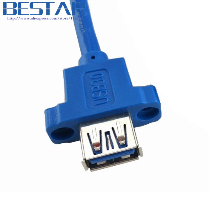 Panel de montaje de tornillo hembra a placa base, Cable de 20 pines, 80cm, 2 pies, 3,0 m, USB 3,0 de un solo puerto - imagen 2