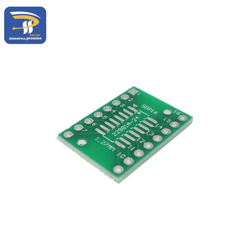 10 Uds SOP16 SSOP16 TSSOP16 a DIP Pinboard SMD a DIP-16 adaptador 0,65mm/1,27mm a 2,54mm DIP Pin paso PCB convertidor de placa Socke