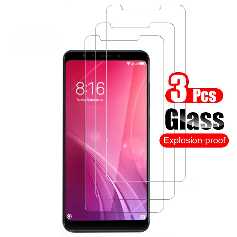 Protector de pantalla de vidrio templado para móvil, película protectora para Xiaomi Redmi 5 5 Plus 5A, Redmi 5 +, 9H transparente, 3 unidades - imagen 2