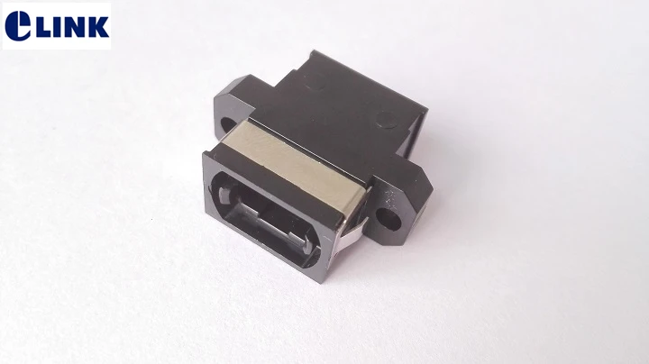 Adaptador de fibra MPO arriba abajo SM MM MTP acoplador de fibra óptica negra conector MPO UPC ftth un cuerpo mejor calidad fábrica ELINK 10 Uds