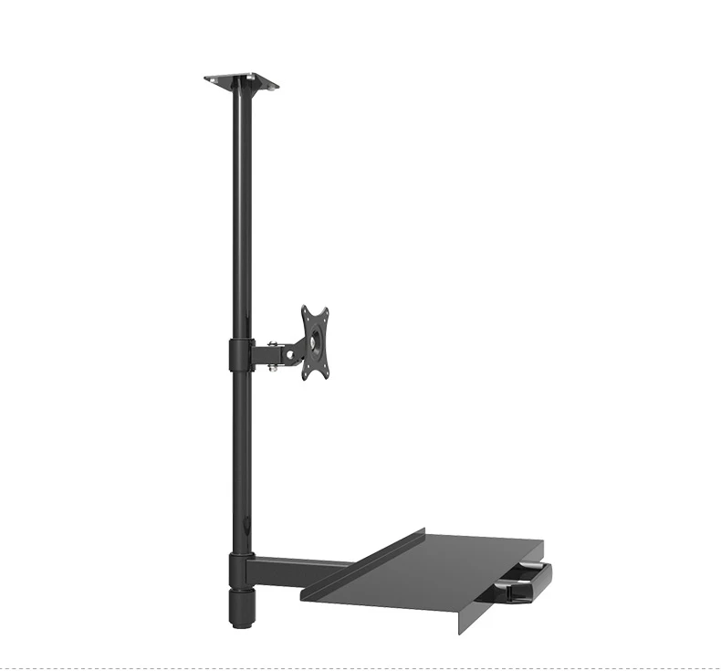 Estación de trabajo de montaje de techo personalizada, soporte de Monitor de movimiento completo, soporte de teclado, estación de trabajo de línea de montaje - imagen 4