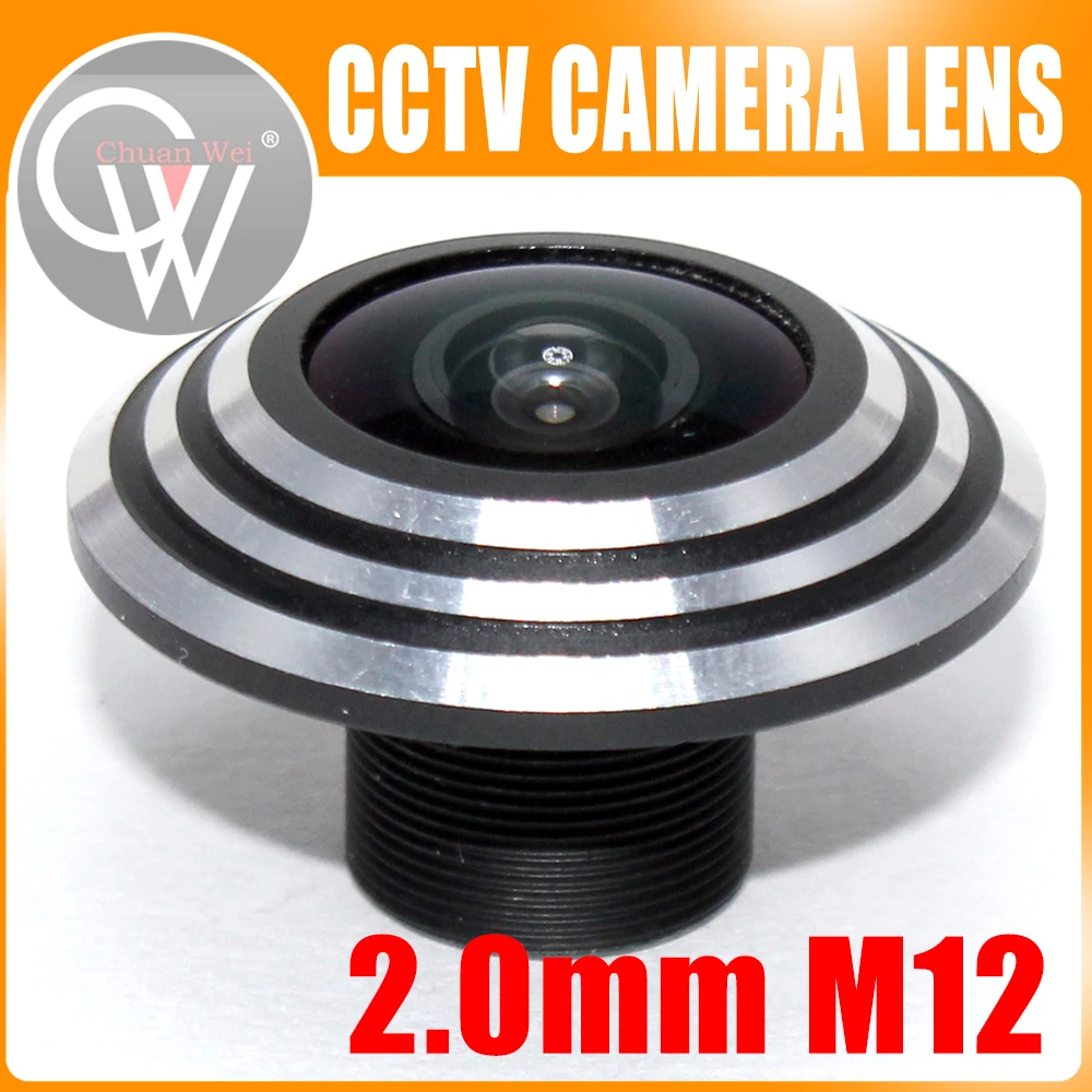 Nueva lente de 2,0mm MTV ojo de pez F2.0 M12 lente fija de ángulo de 145 grados para cámara CCTV de videovigilancia - imagen 2