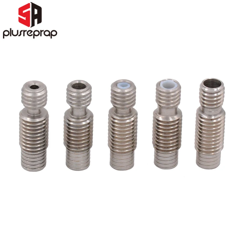 V6 Garganta Heat Break Bowden/Wade PTFE Hotend J-head M7 * M6 * 22mm para filamento de 1,75/3mm de diámetro 4,1mm impresora 3D de acero inoxidable - imagen 5