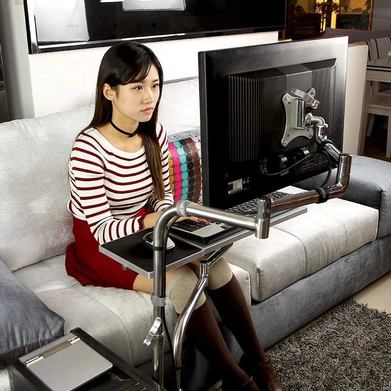 OK611-soporte móvil ajustable para ordenador portátil, montaje para Monitor de ordenador, sofá y teclado, mesa giratoria para portátil - imagen 5