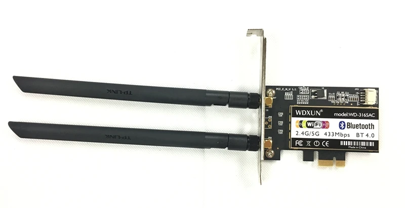 3165 2,4G/5G inalámbrico de doble banda 3165NGW NGFF 433Mbps Wi-Fi Bluetooth BT 4,0 Ethernet inalámbrico de escritorio 1X tarjeta WIFI 3165AC - imagen 2