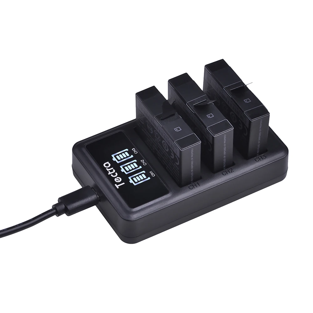 Baterías para cámara Mijia Batería de iones de litio/cargador LED para cámara de acción deportiva Xiaomi MiJia 4k, batería Xiaomi RLDC01FM - imagen 4