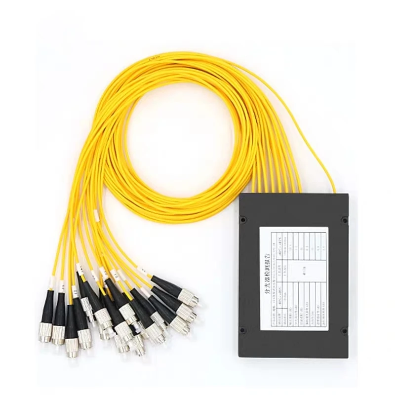 Divisor PLC 1*16 caja ABS SC FC UPC APC 1mtr 2,0mm 3,0mm cable amarillo Cassette 1x16 acoplador FTTH SM envío gratis fábrica 5 uds - imagen 5