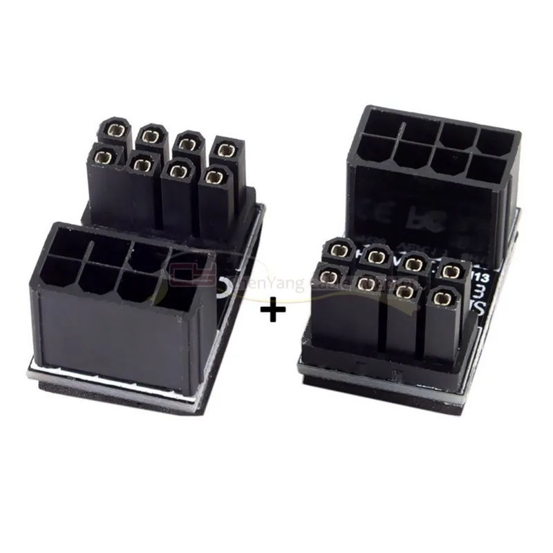 Tarjeta de alimentación ATX de 8 pines hembra a 6 pines macho, ángulo de 180 grados, para escritorio, cable adaptador de tarjeta gráfica - imagen 2